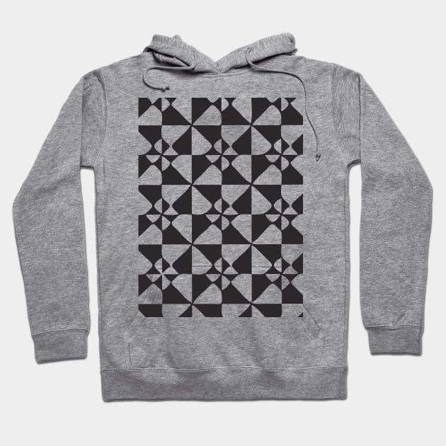 Seamless Pattern, Black and White Hoodie by hichamArt